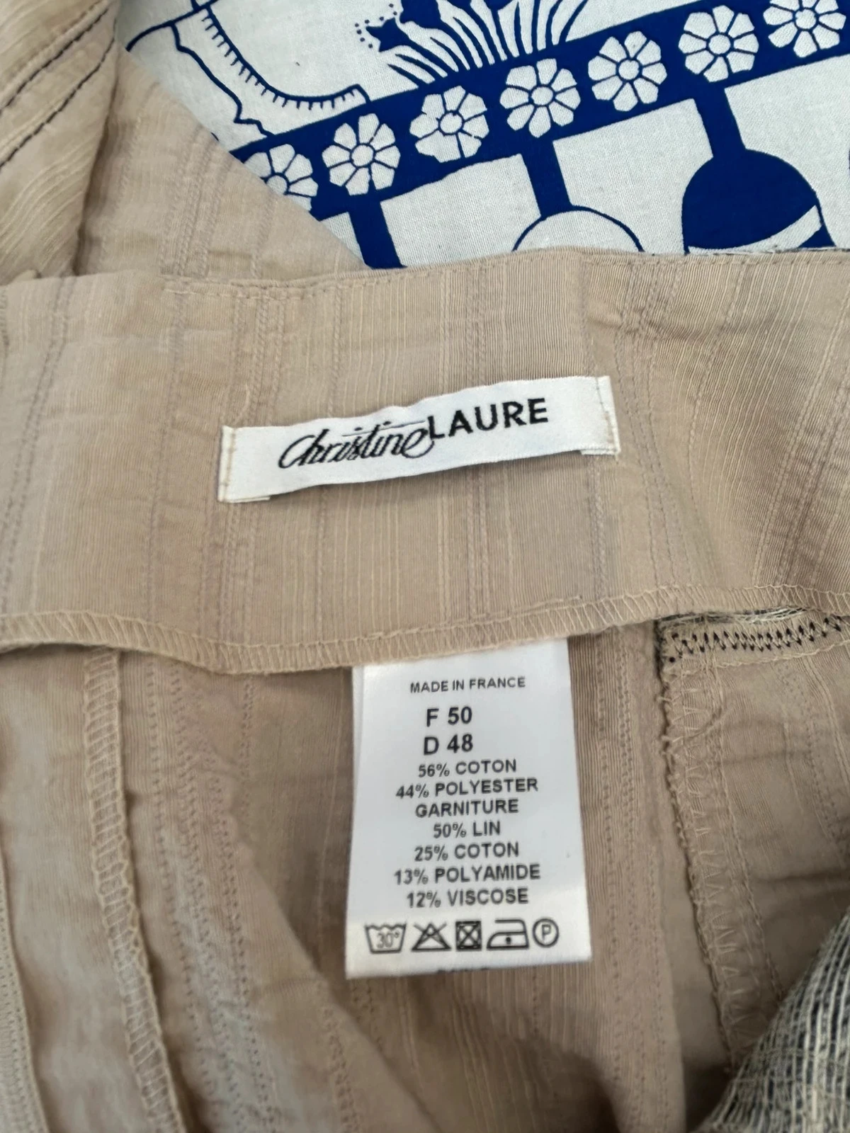 Traje 48/50 4XL/5XL Christine Laure muy buen estado beige / gris para mujer – photo 8